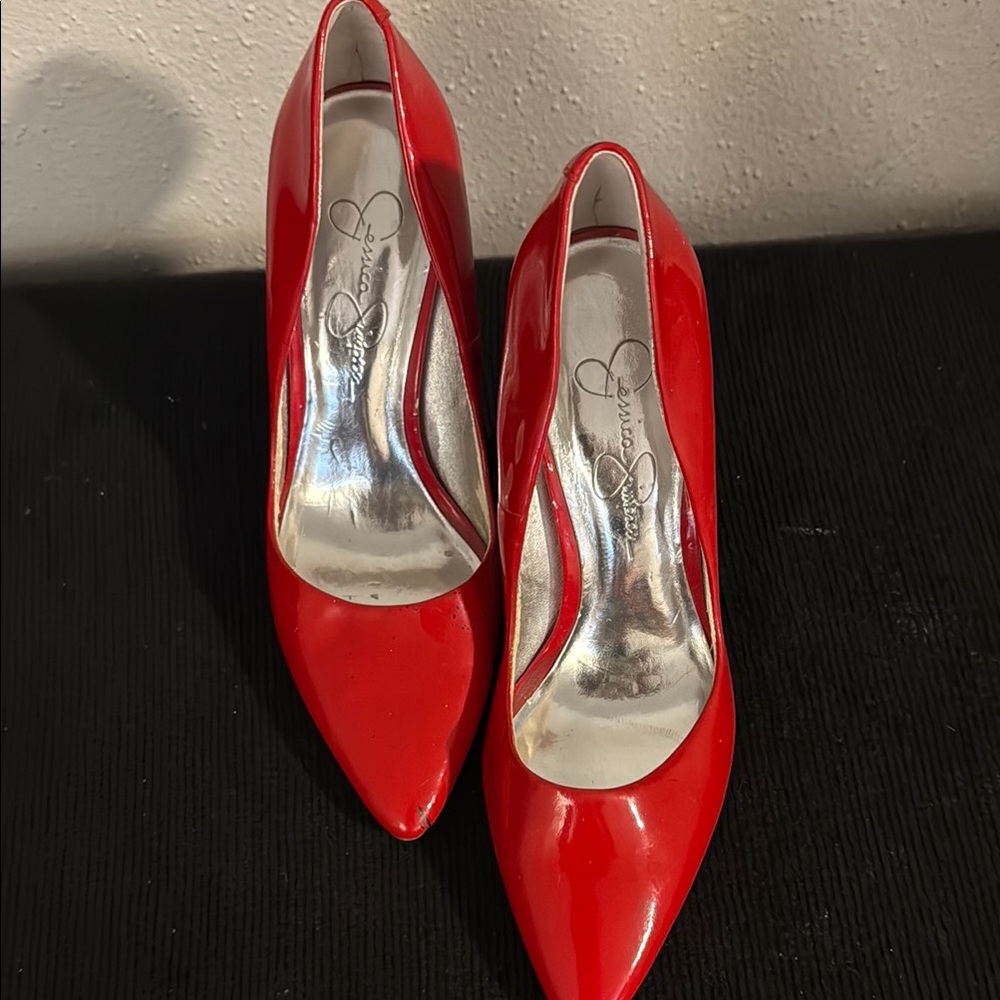 Jessica Simpson Red Patent Leather Heels